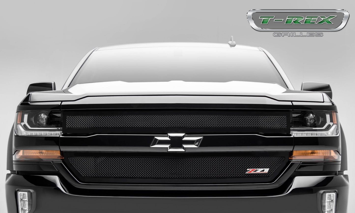 T-REX Grilles 51124 Black Mild Steel Small Mesh Grille Fits 2016-2018 Chevrolet Silverado 1500 Z71