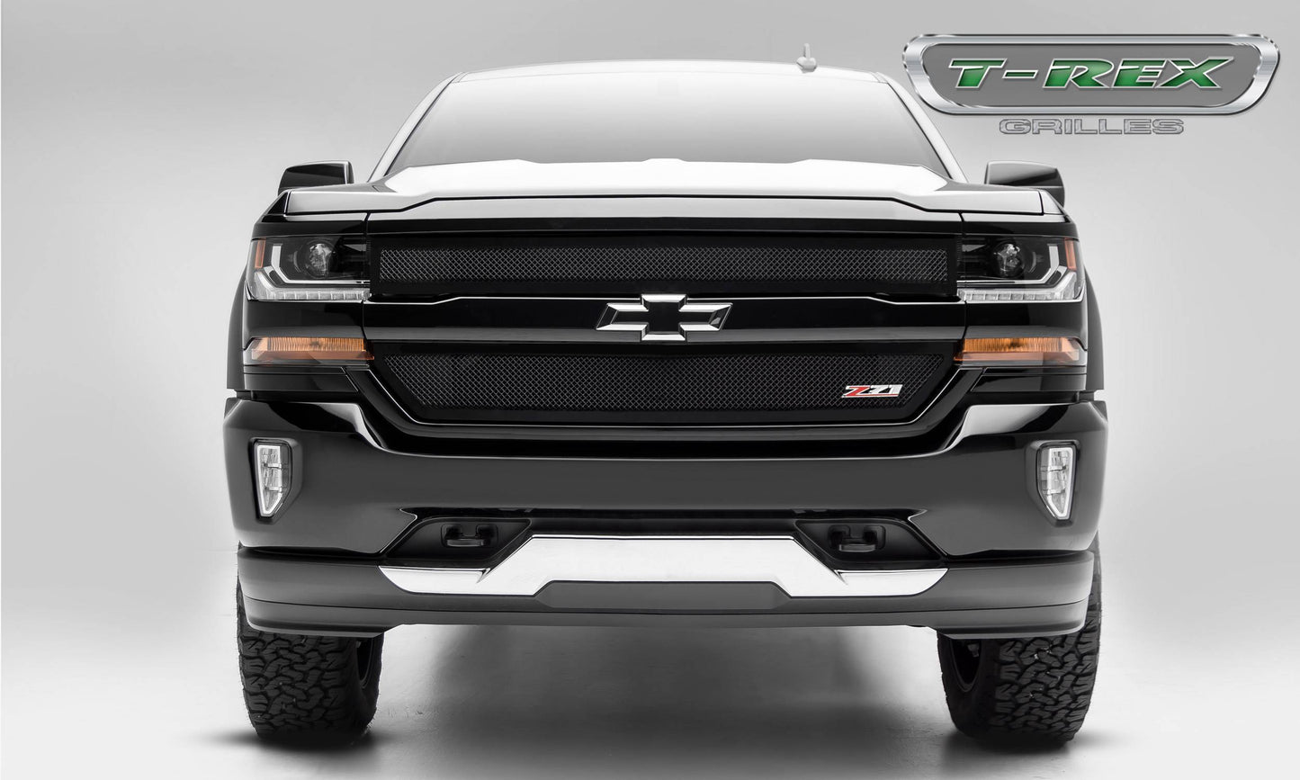 T-REX Grilles 51124 Black Mild Steel Small Mesh Grille Fits 2016-2018 Chevrolet Silverado 1500 Z71