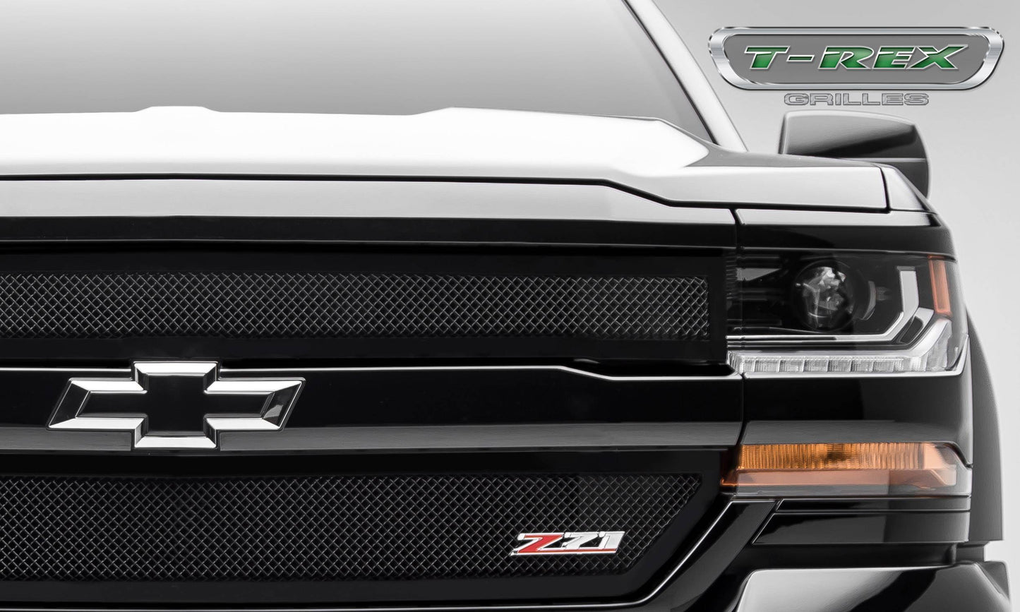 T-REX Grilles 51124 Black Mild Steel Small Mesh Grille Fits 2016-2018 Chevrolet Silverado 1500 Z71