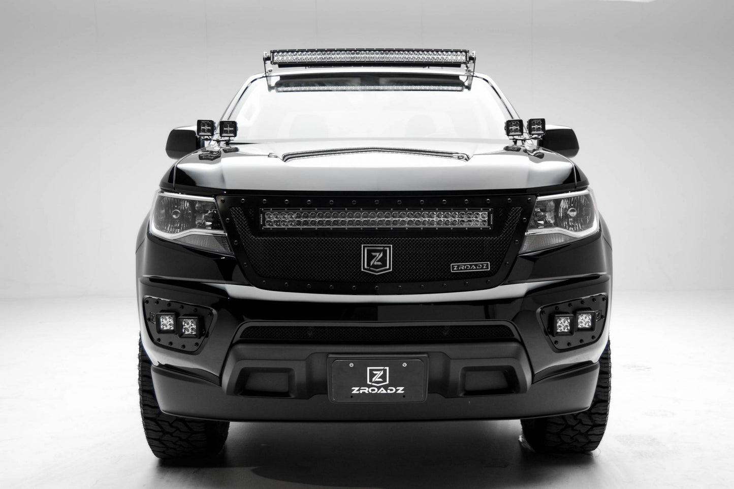 ZROADZ Z322671 Black Mild Steel Front Bumper OEM Fog LED Bracket Fits 2015-2020 Chevrolet Colorado