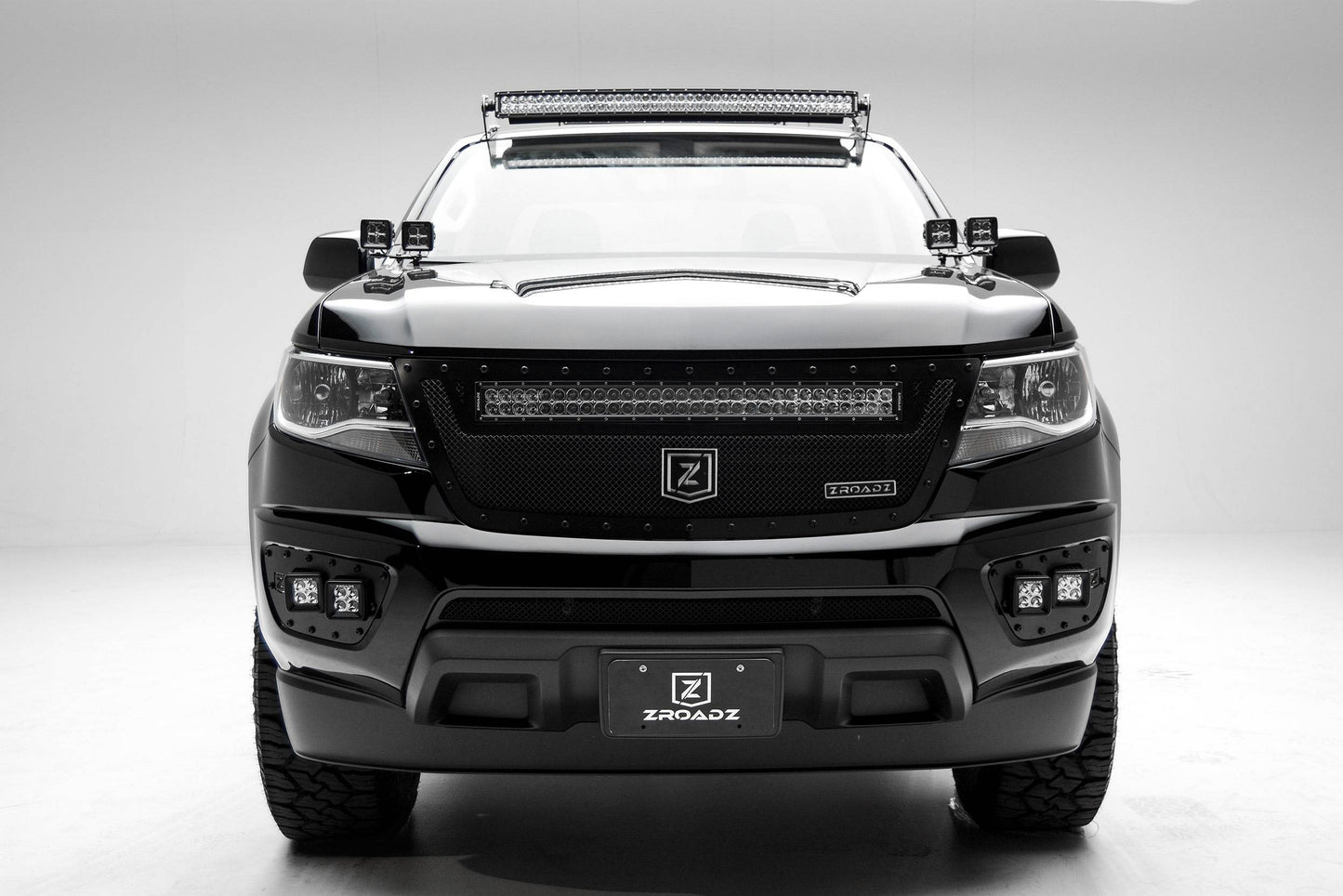 ZROADZ Z322671-KIT Black Mild Steel Front Bumper OEM Fog LED Kit Fits 2015-2020 Chevrolet Colorado