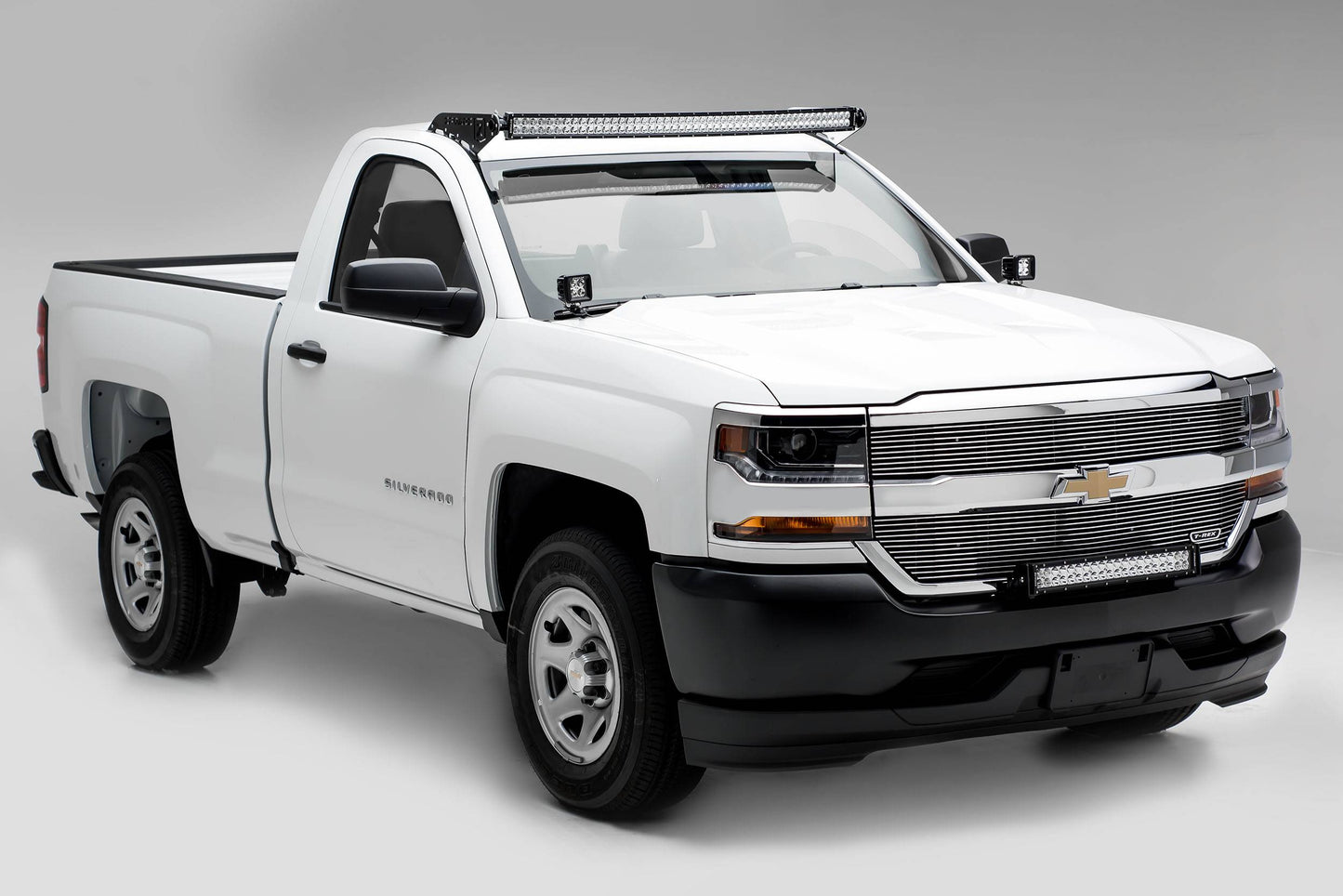ZROADZ Z322082-KIT Black Mild Steel Front Bumper Top LED Kit Fits 2016-2018 Chevrolet Silverado 1500