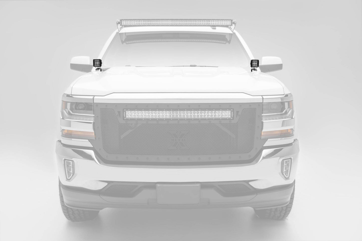 ZROADZ Z362081 Black Mild Steel Hood Hinge LED Bracket Fits 2014-2018 Chevrolet Silverado 1500