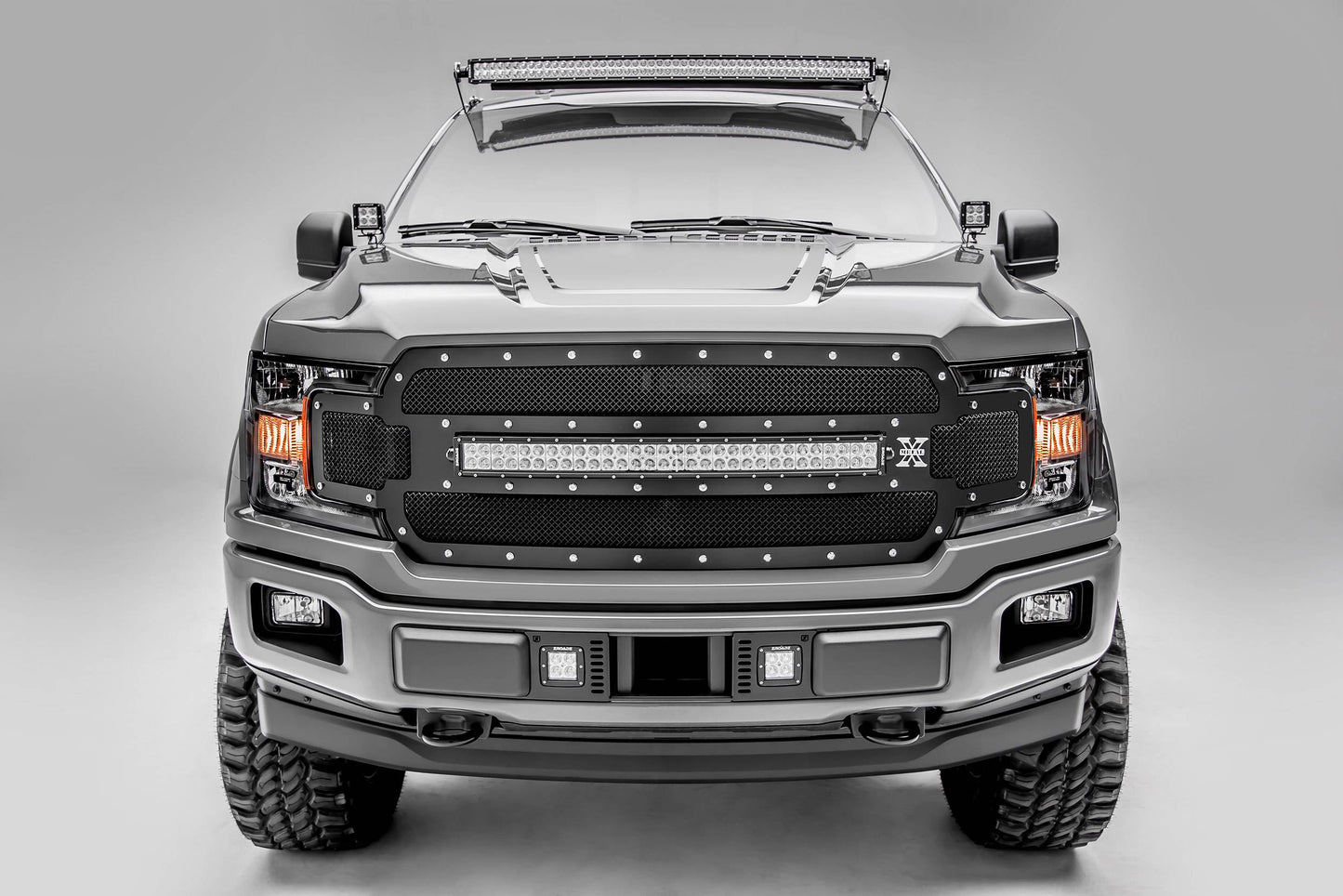 ZROADZ Z365711 Black Mild Steel Hood Hinge LED Bracket Fits 2018-2023 Ford F-150
