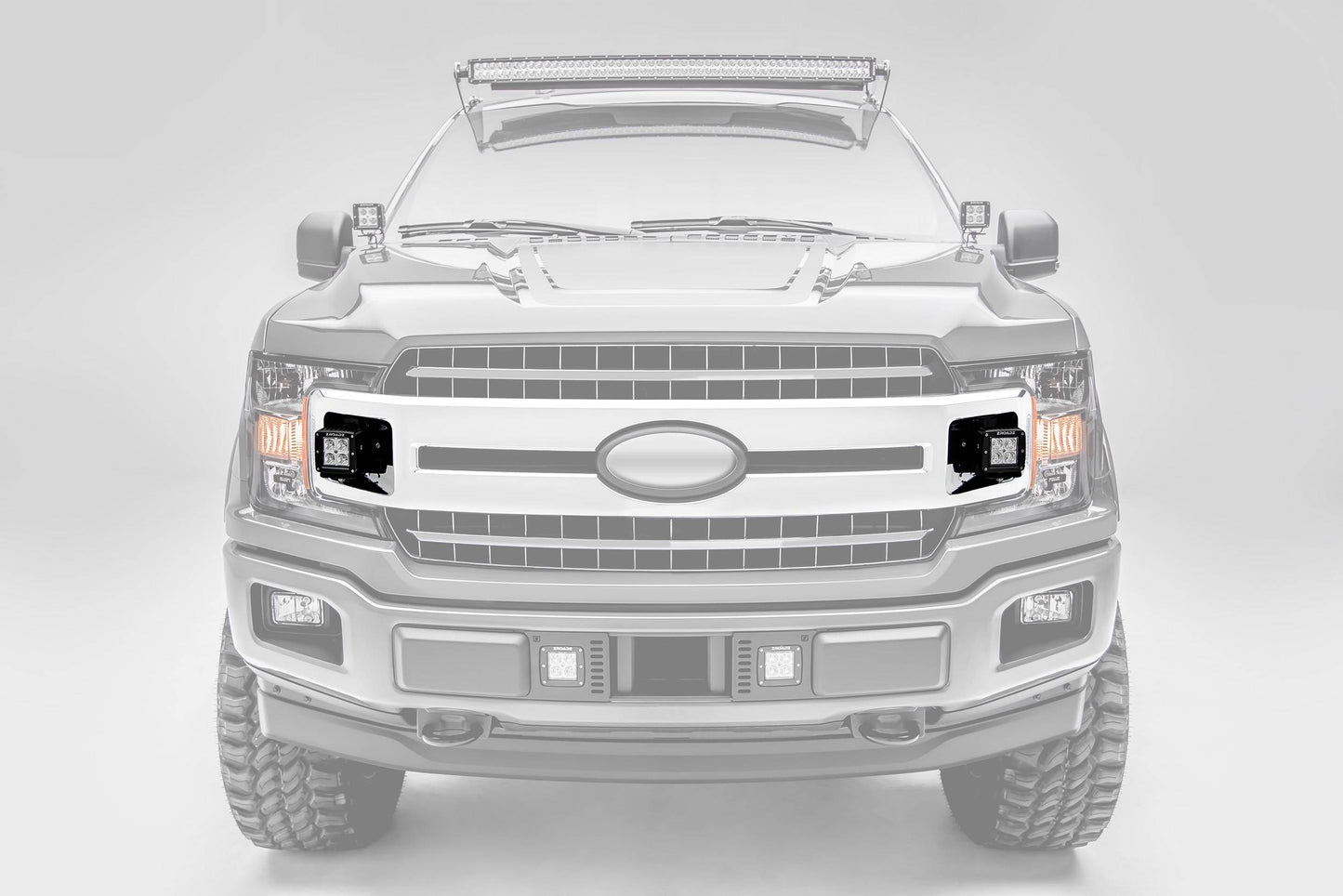 ZROADZ Z415751-KIT Black Mild Steel OEM Grille LED Kit Fits 2018-2020 Ford F-150 XLT F-150 Sport F-150 Super Crew