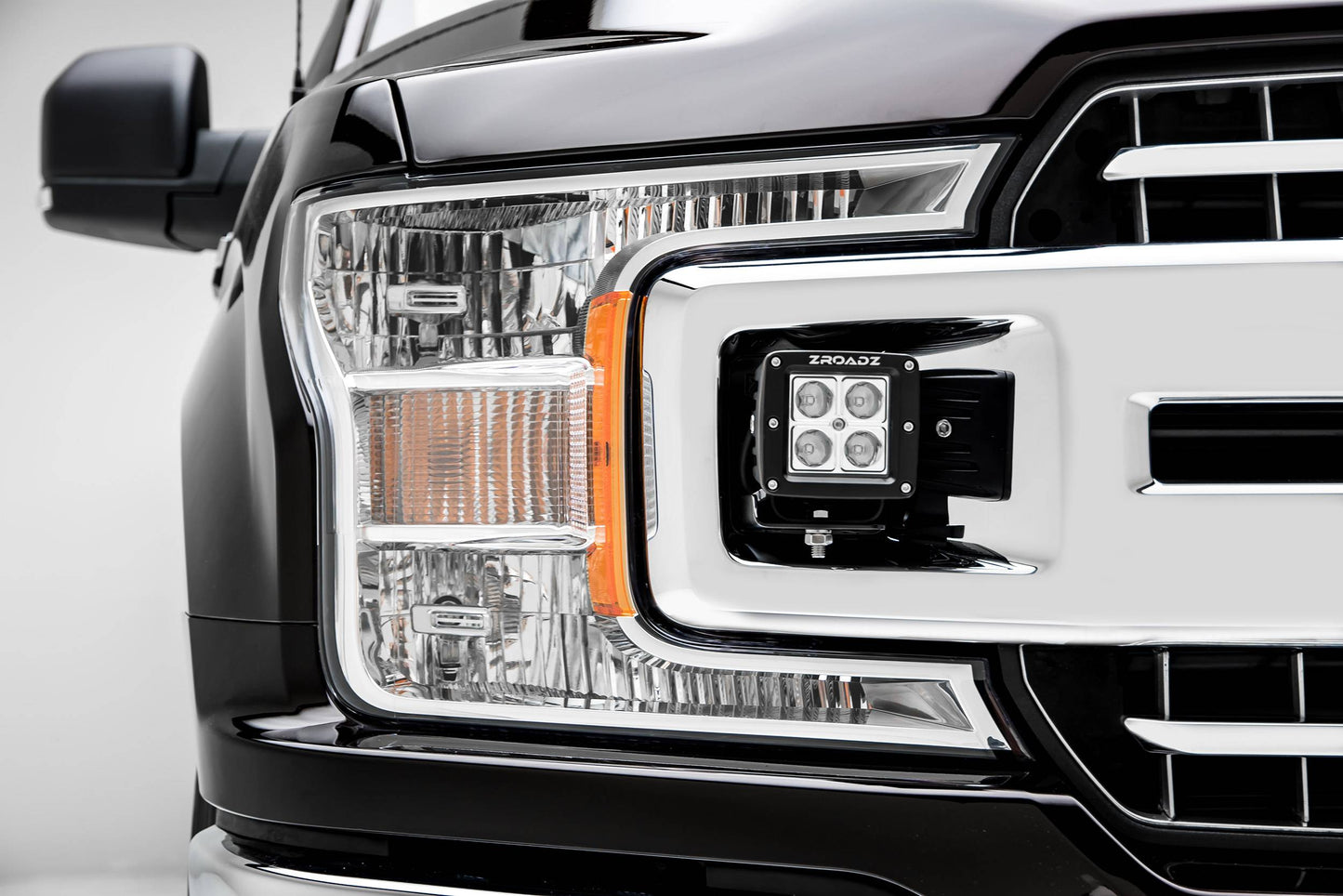 ZROADZ Z415751-KIT Black Mild Steel OEM Grille LED Kit Fits 2018-2020 Ford F-150 XLT F-150 Sport F-150 Super Crew
