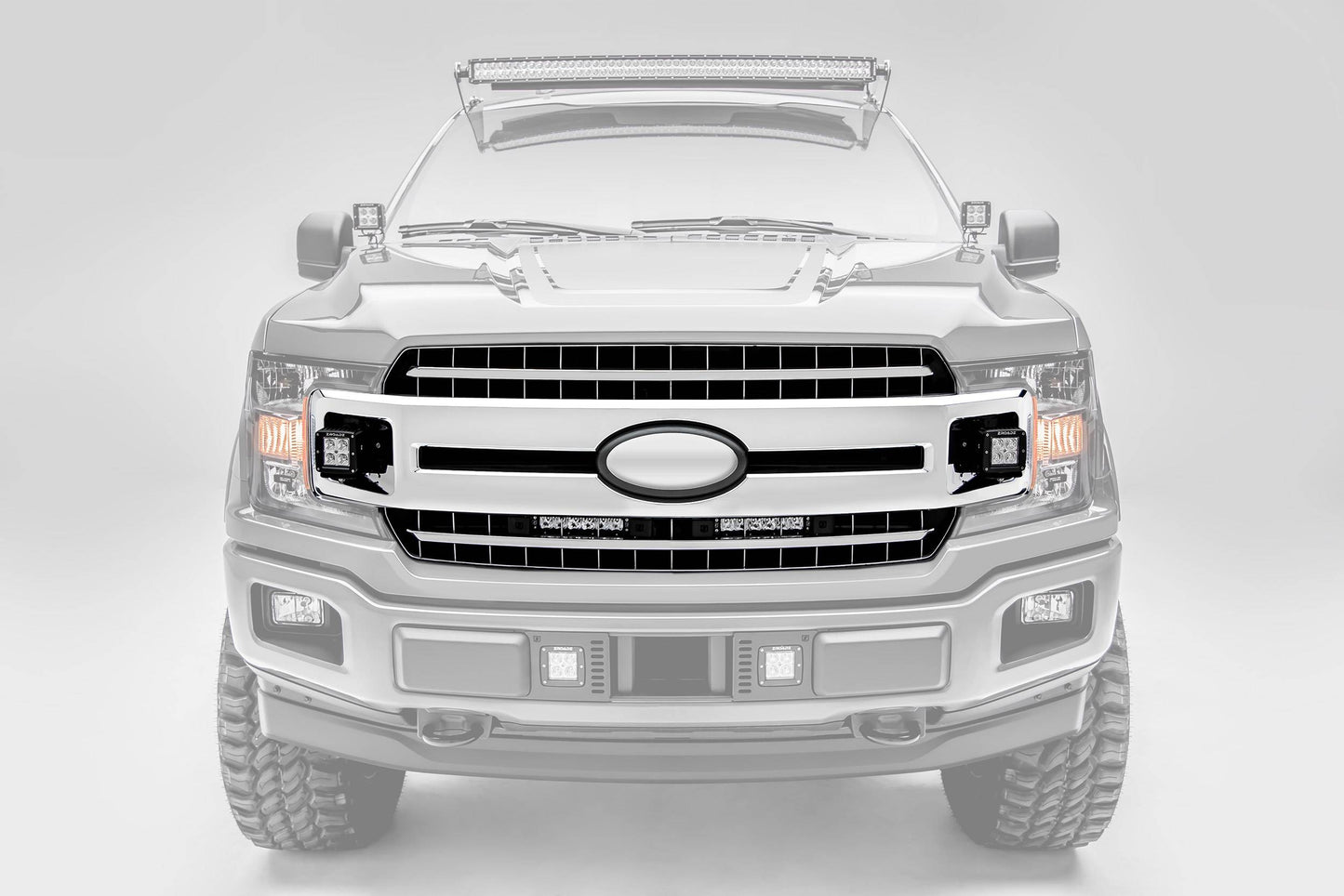 ZROADZ Z415751-KIT Black Mild Steel OEM Grille LED Kit Fits 2018-2020 Ford F-150 XLT F-150 Sport F-150 Super Crew