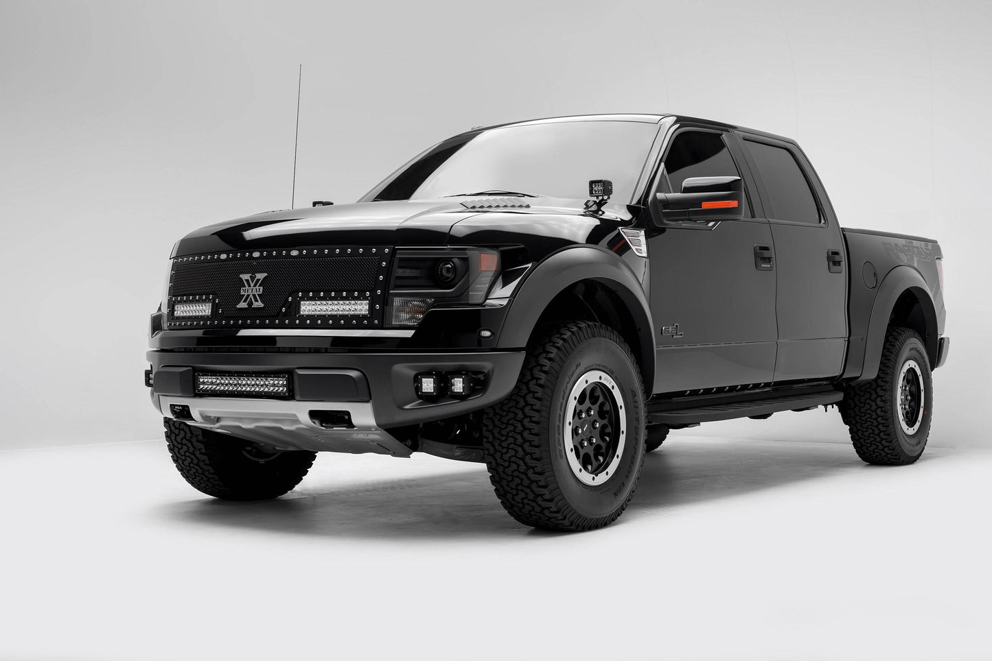 ZROADZ Z325661 Black Mild Steel Front Bumper Center LED Bracket Fits 2010-2014 Ford F-150 Raptor