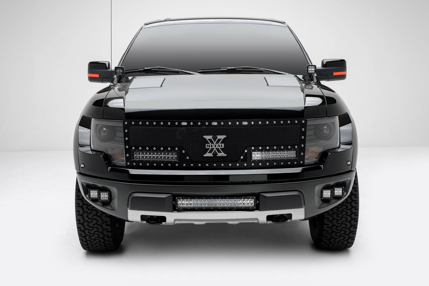 ZROADZ Z325661 Black Mild Steel Front Bumper Center LED Bracket Fits 2010-2014 Ford F-150 Raptor