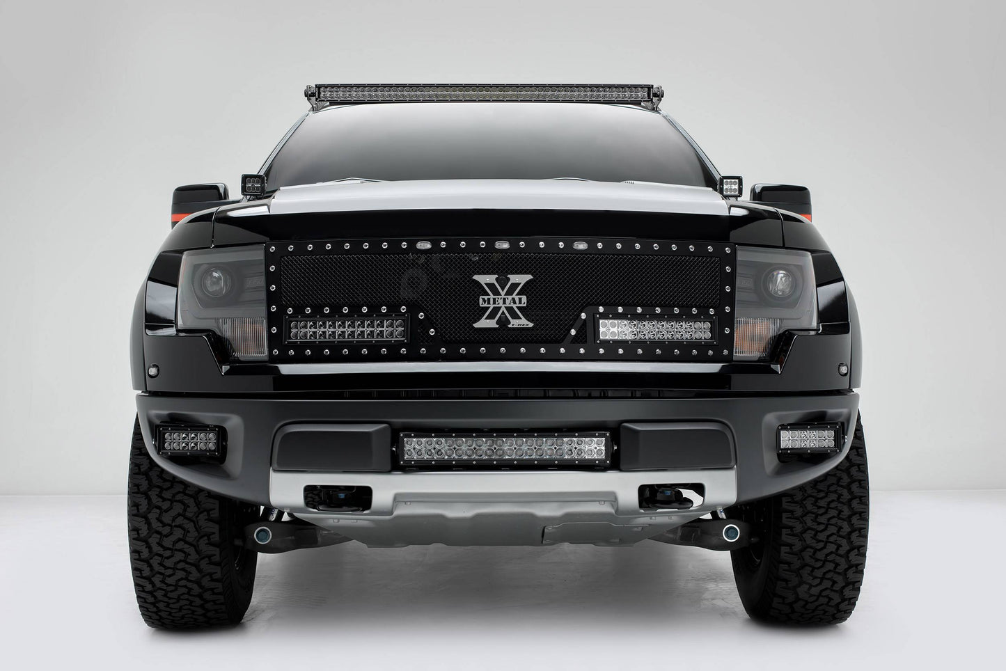 ZROADZ Z325661 Black Mild Steel Front Bumper Center LED Bracket Fits 2010-2014 Ford F-150 Raptor