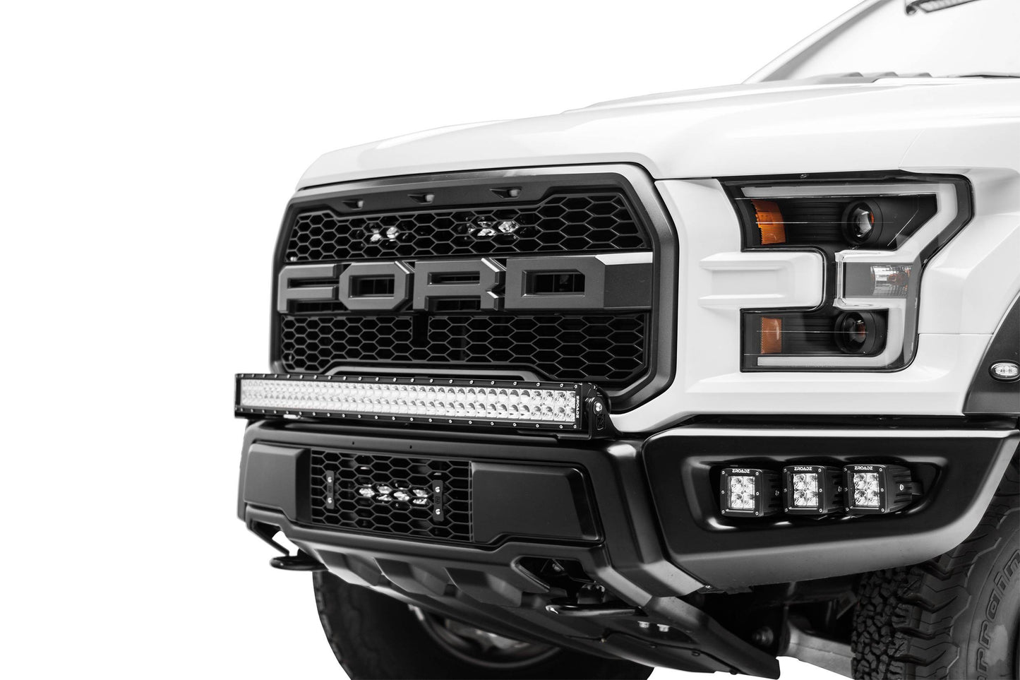 ZROADZ Z415651-KIT Black Mild Steel OEM Grille LED Kit Fits 2017-2020 Ford F-150 Raptor