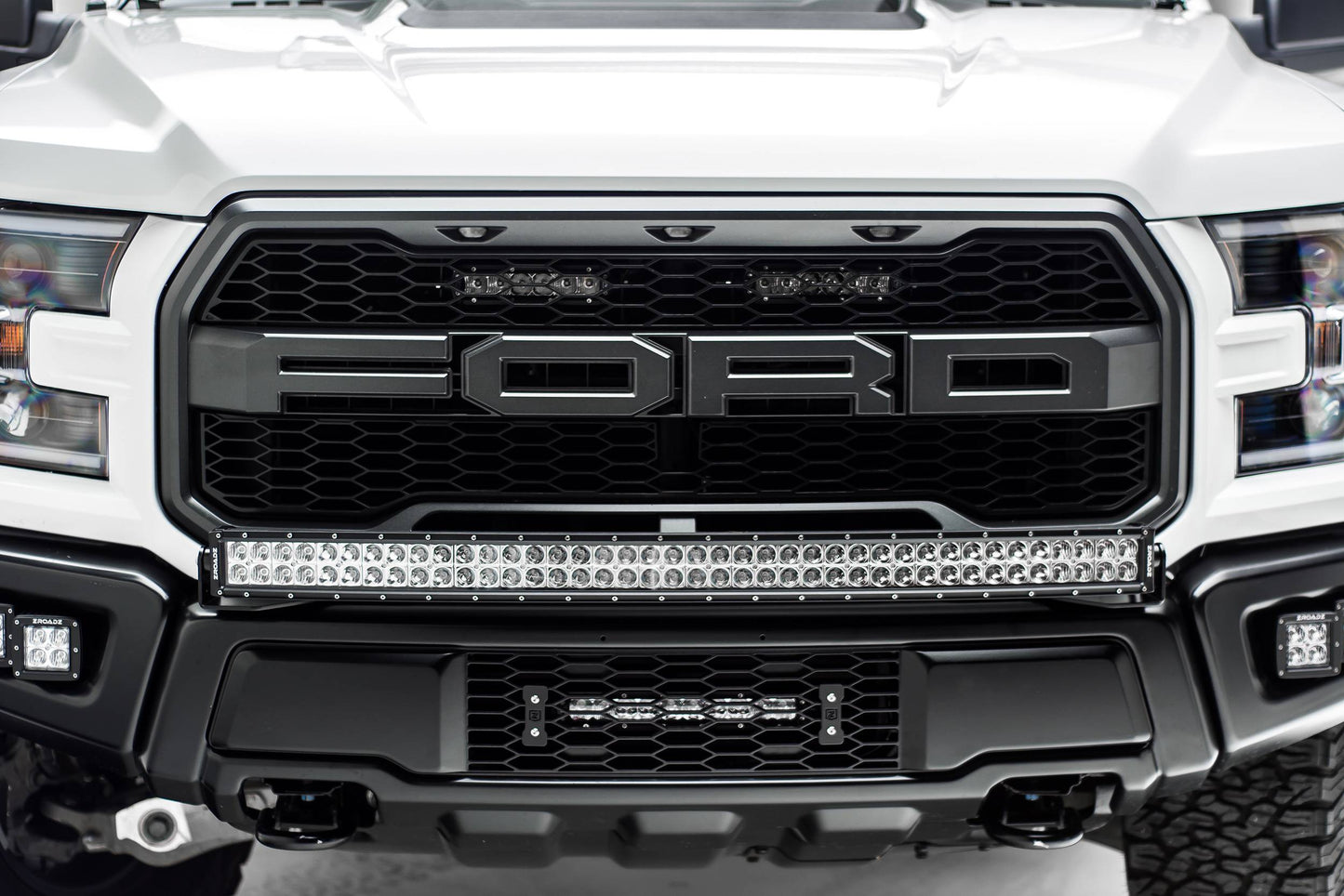 ZROADZ Z415651-KIT Black Mild Steel OEM Grille LED Kit Fits 2017-2020 Ford F-150 Raptor