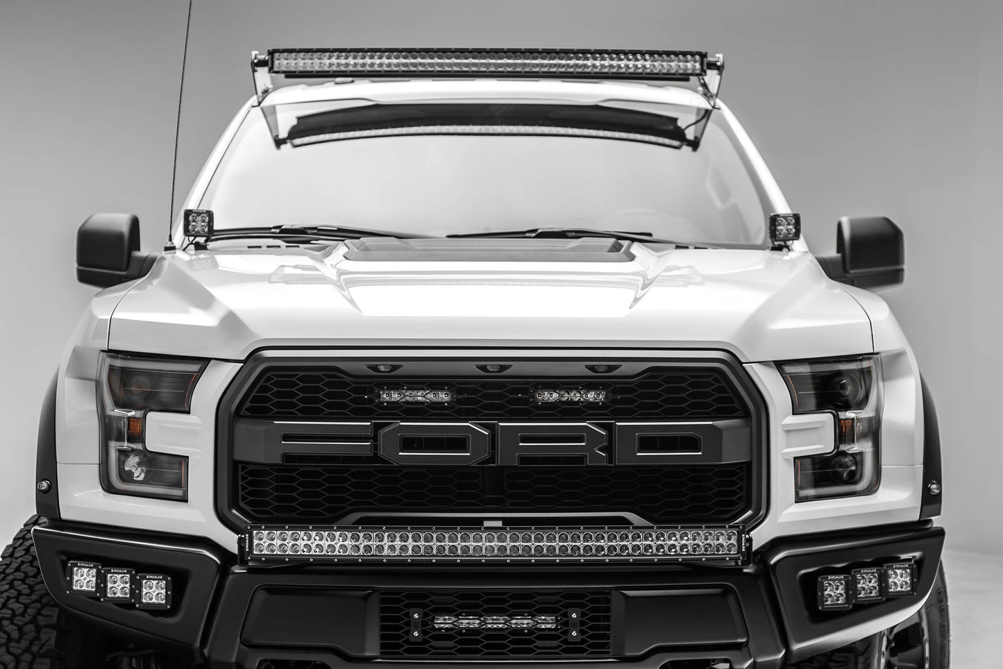 ZROADZ Z415651-KIT Black Mild Steel OEM Grille LED Kit Fits 2017-2020 Ford F-150 Raptor
