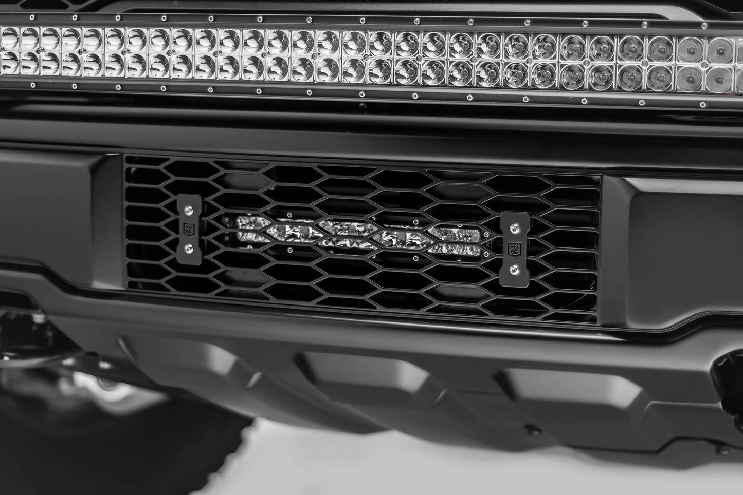 ZROADZ Z415661-KIT Black Mild Steel OEM Bumper Grille LED Kit Fits 2017-2020 Ford F-150 Raptor