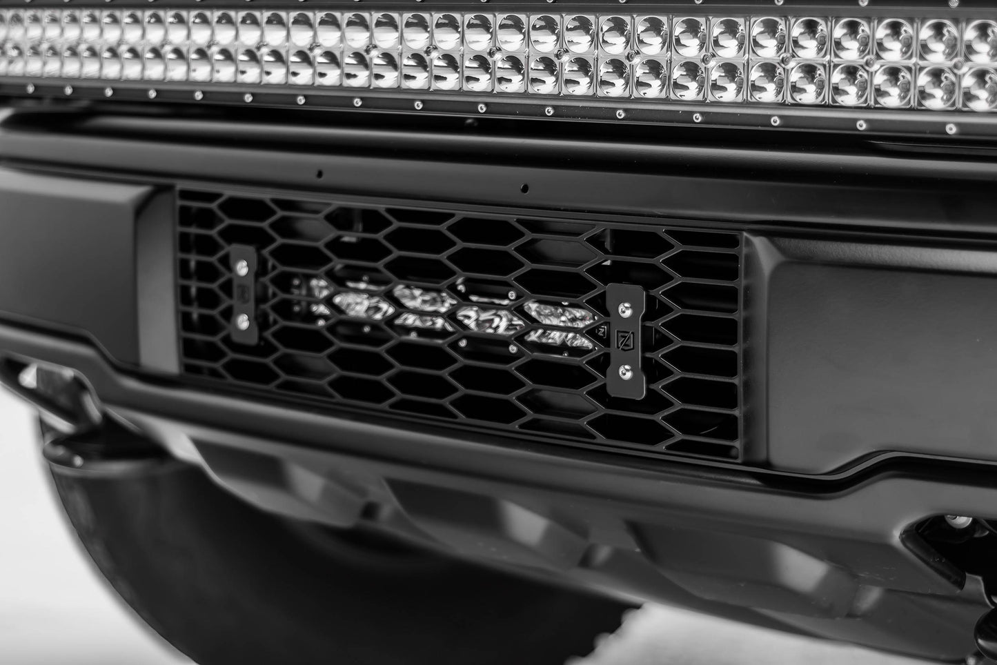 ZROADZ Z415661-KIT Black Mild Steel OEM Bumper Grille LED Kit Fits 2017-2020 Ford F-150 Raptor
