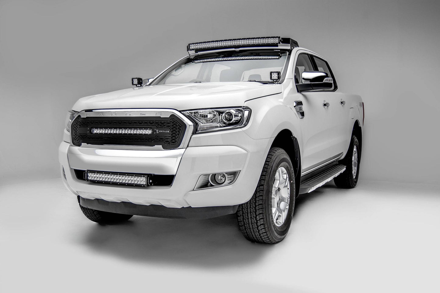 ZROADZ Z325761 Black Mild Steel Front Bumper Center LED Bracket Fits 2015-2018 Ford Ranger T6
