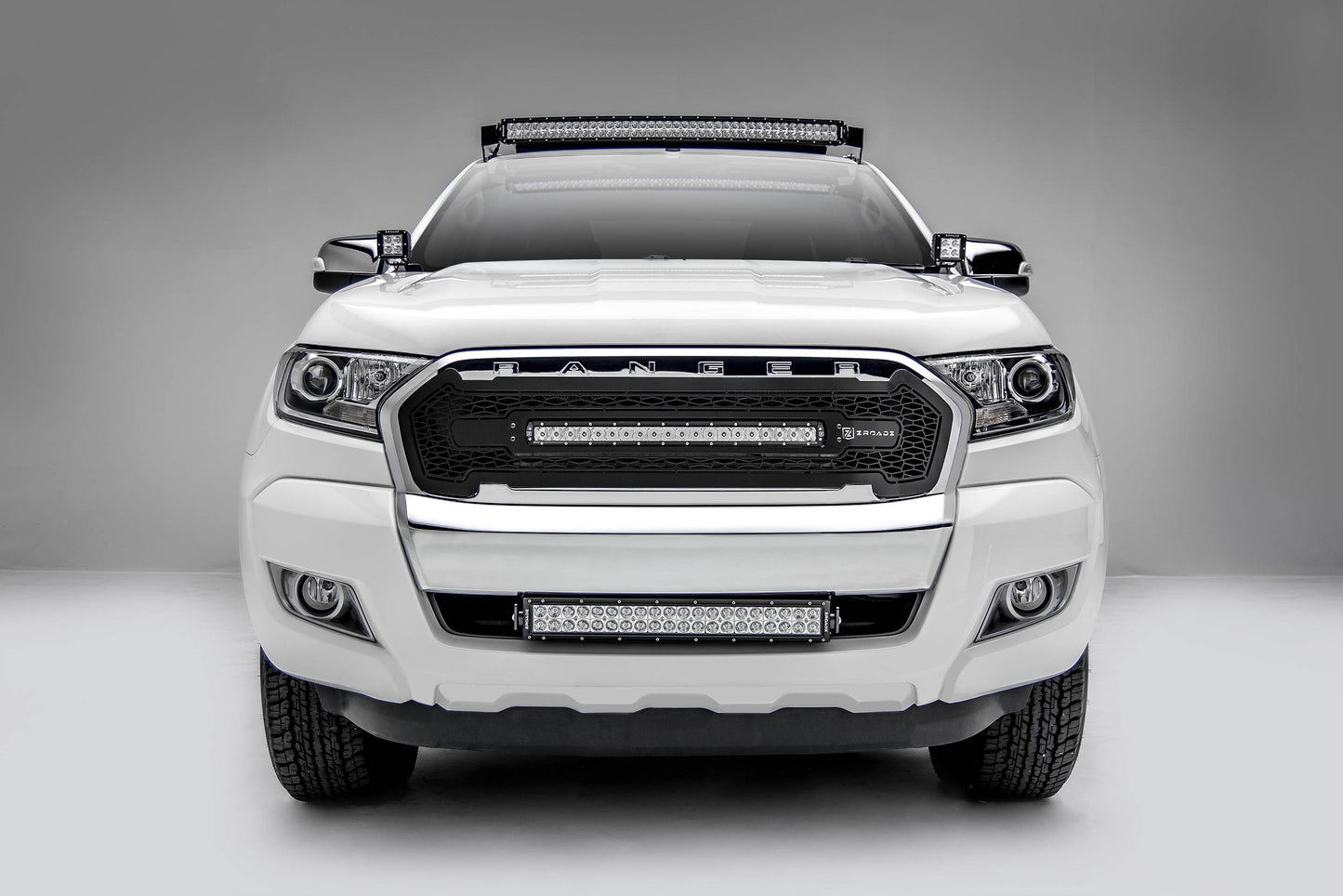 ZROADZ Z365761 Black Mild Steel Hood Hinge LED Bracket Fits 2015-2018 Ford Ranger T6