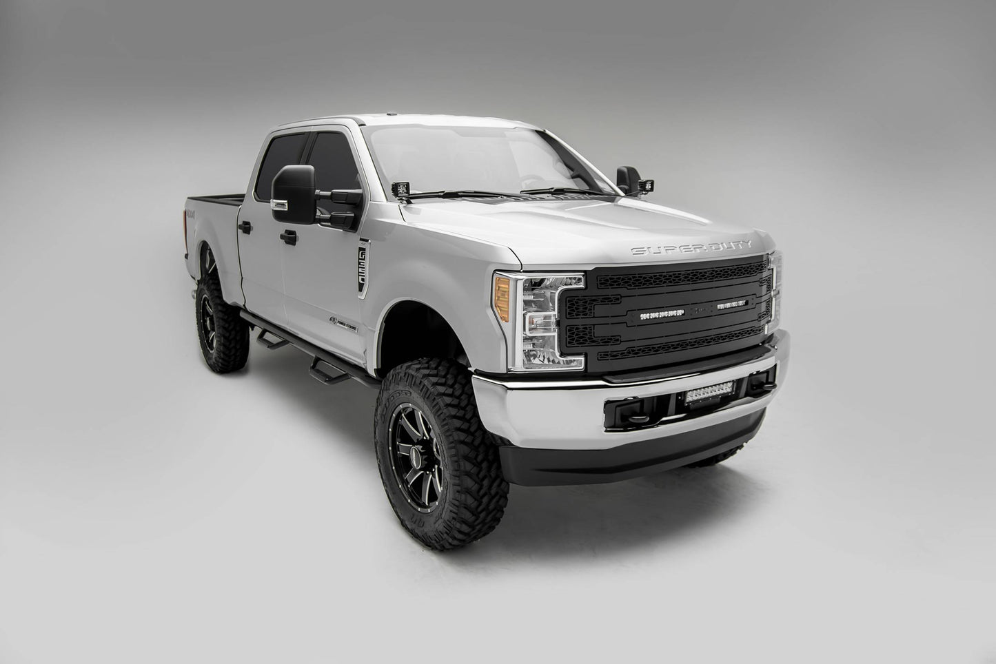 ZROADZ Z325471-KIT Black Mild Steel Front Bumper Center LED Kit Fits 2017-2019 Ford F-250 F-350 F-450 F-550