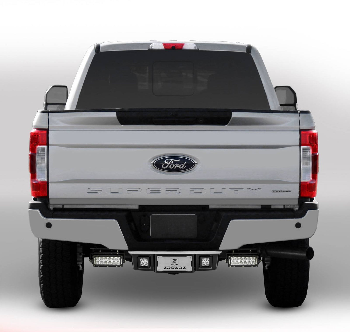 ZROADZ Z385471-KIT Black Mild Steel Rear Bumper LED Kit Fits 2017-2022 Ford F-250 F-350 F-450 F-550