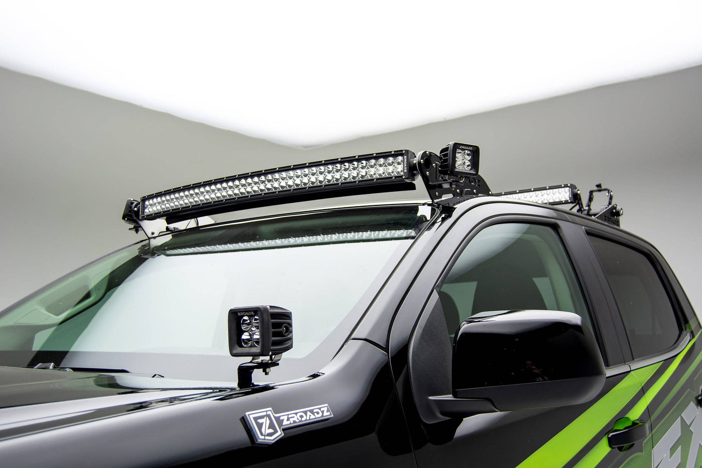 ZROADZ Z362671 Black Mild Steel Hood Hinge LED Bracket Fits 2015-2020 Chevrolet Colorado