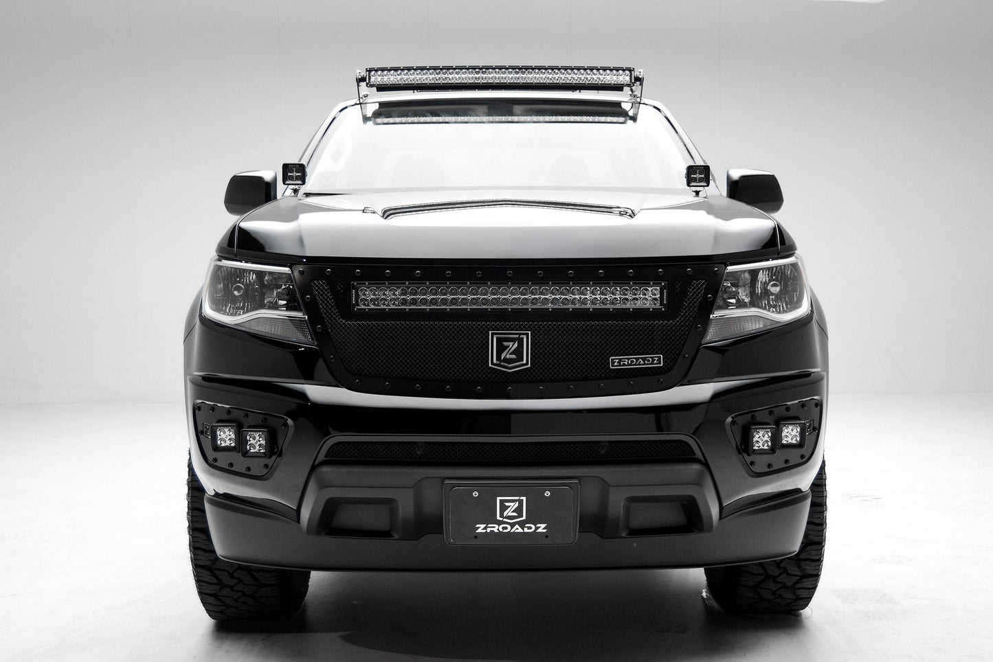 ZROADZ Z362671 Black Mild Steel Hood Hinge LED Bracket Fits 2015-2020 Chevrolet Colorado