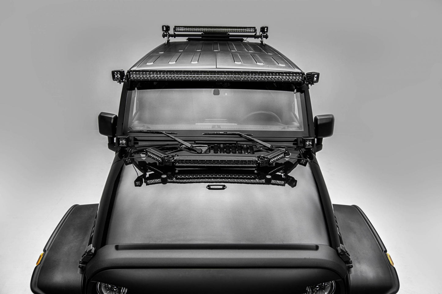 ZROADZ Z374814 Black Mild Steel Lower A Pillar LED Bracket Fits 2007-2018 Jeep Wrangler JK Wrangler JKU