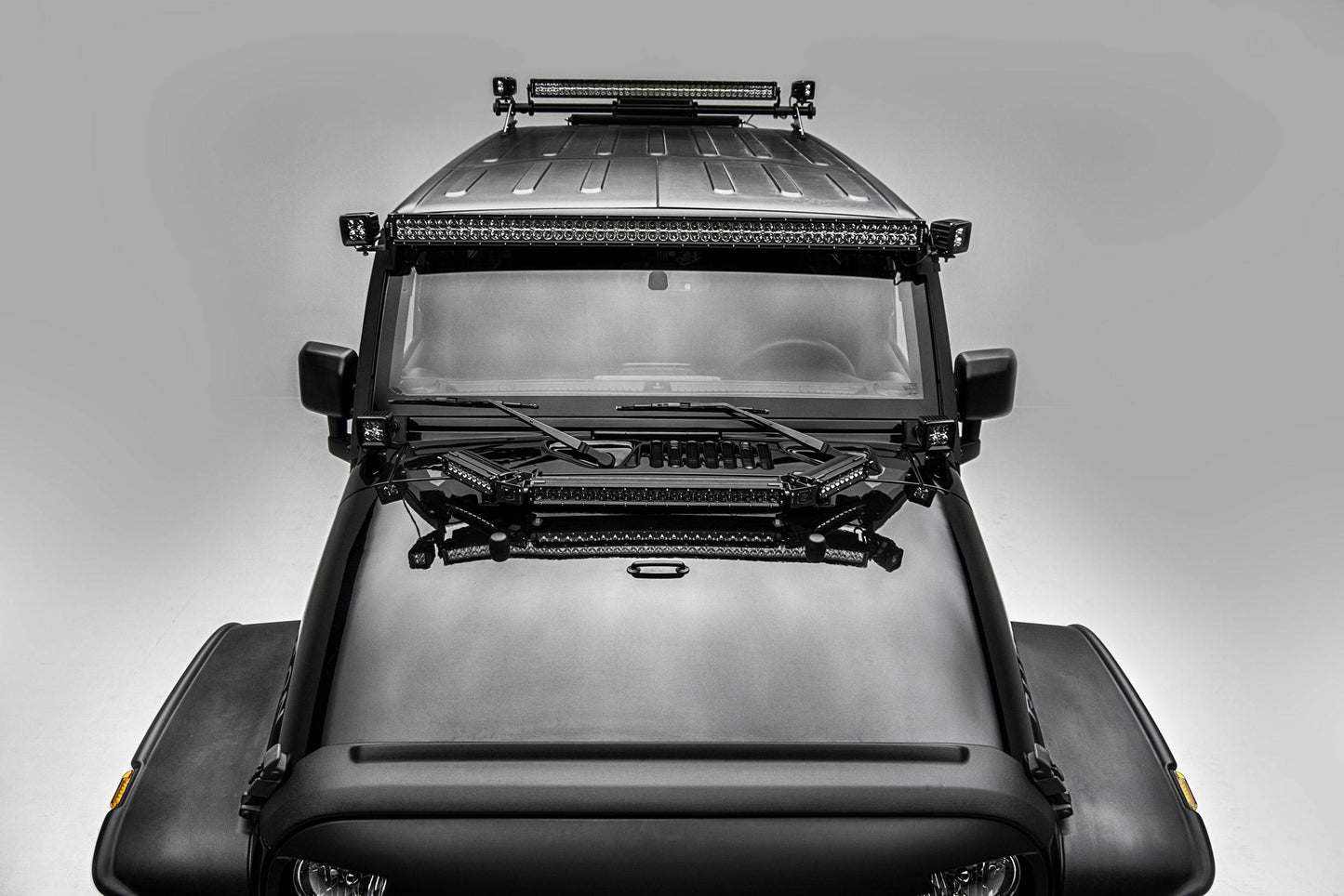 ZROADZ Z374814-KIT Black Mild Steel A Pillar LED Kit Fits 2007-2018 Jeep Wrangler JK Wrangler JKU