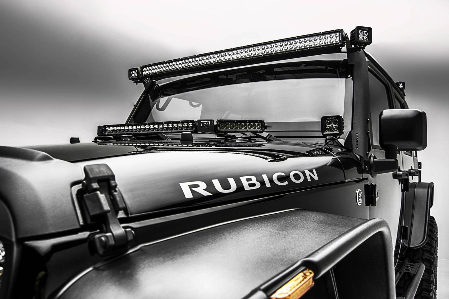 ZROADZ Z374811 Black Mild Steel Front Roof LED Bracket Fits 2007-2018 Jeep Wrangler JK Wrangler JKU