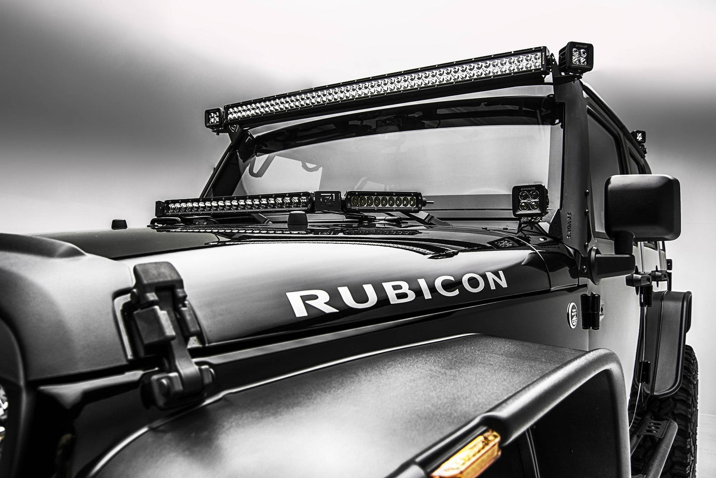 ZROADZ Z374811-KIT-S Black Mild Steel Front Roof LED Kit Fits 2007-2018 Jeep Wrangler JK Wrangler JKU
