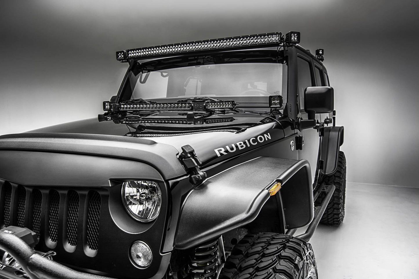 ZROADZ Z374811-KIT-S Black Mild Steel Front Roof LED Kit Fits 2007-2018 Jeep Wrangler JK Wrangler JKU