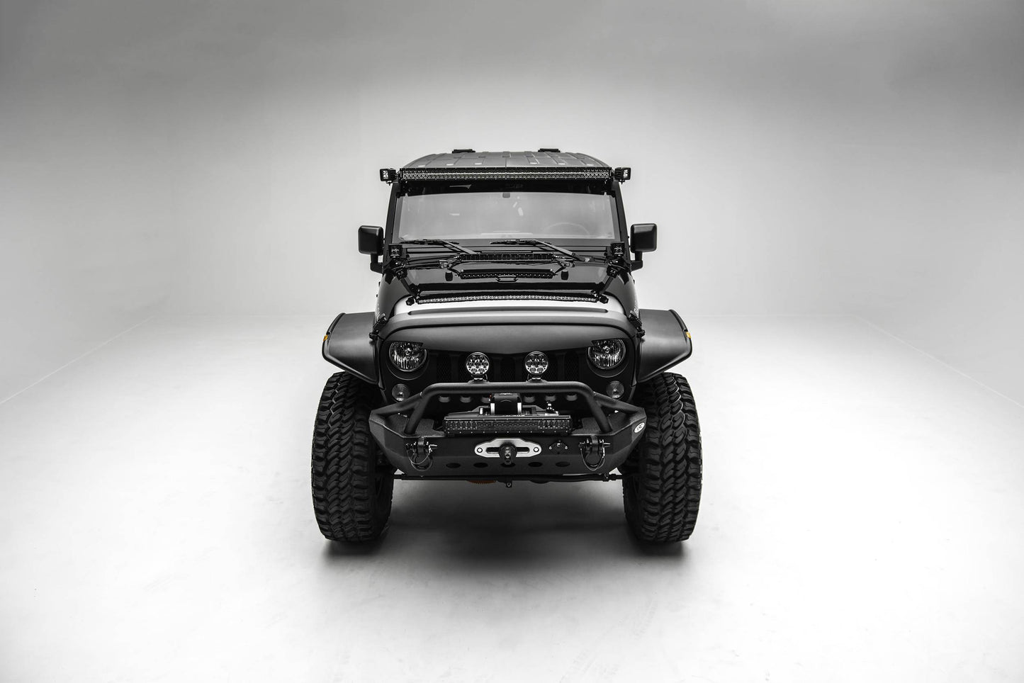 ZROADZ Z374811-KIT-S Black Mild Steel Front Roof LED Kit Fits 2007-2018 Jeep Wrangler JK Wrangler JKU