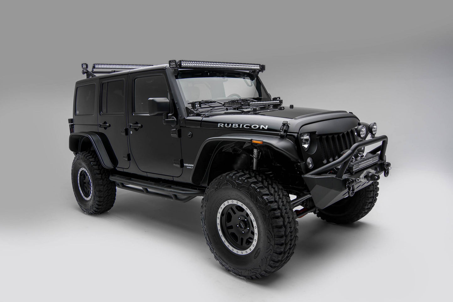 ZROADZ Z344813-KIT Black Mild Steel Hood Hinge LED Kit Fits 2007-2018 Jeep Wrangler JK Wrangler JKU