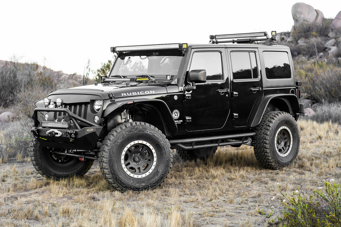 ZROADZ Z344813-KIT Black Mild Steel Hood Hinge LED Kit Fits 2007-2018 Jeep Wrangler JK Wrangler JKU