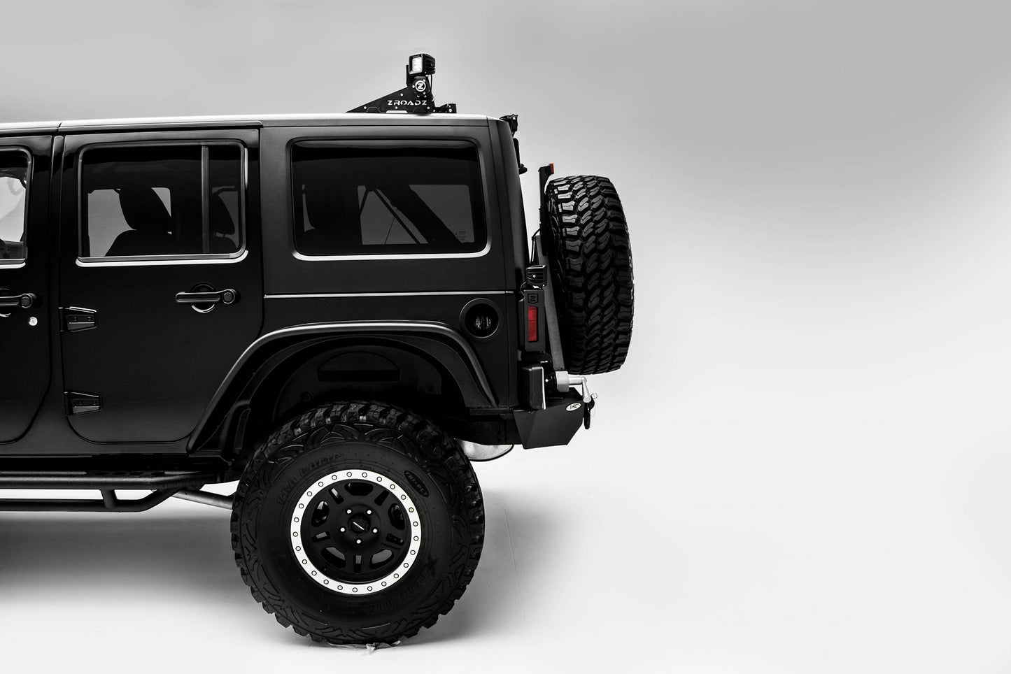 ZROADZ Z384811 Black Stainless Steel Tail Light Protector LED Bracket Fits 2007-2018 Jeep Wrangler JK Wrangler JKU