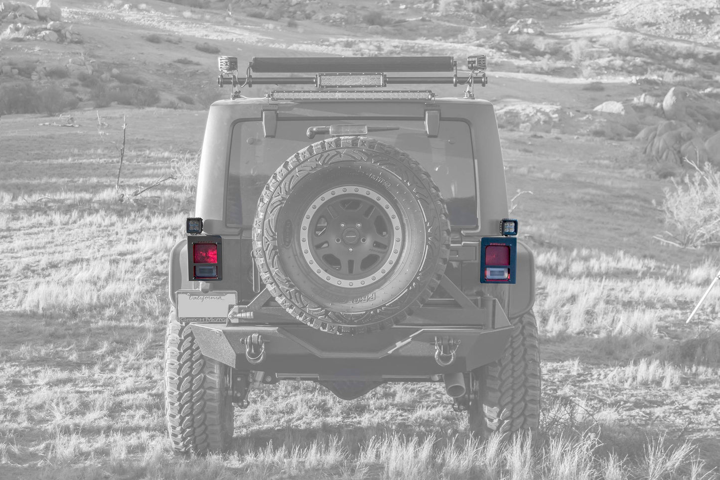 ZROADZ Z384811 Black Stainless Steel Tail Light Protector LED Bracket Fits 2007-2018 Jeep Wrangler JK Wrangler JKU