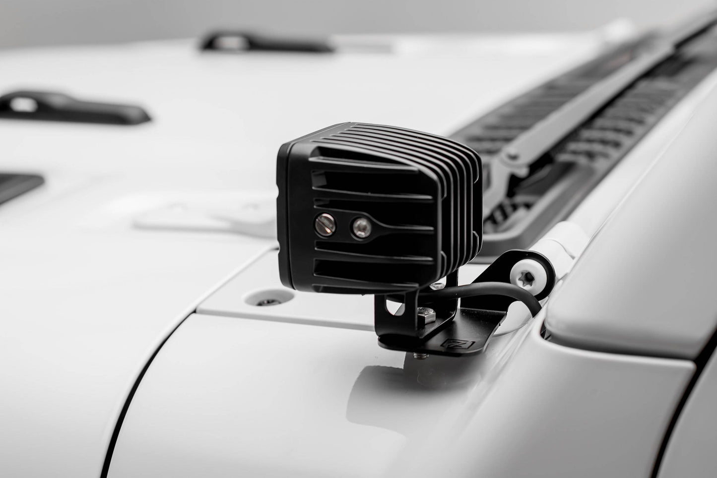 ZROADZ Z364941 Black Mild Steel Lower A Pillar LED Bracket Fits 2019-2023 Jeep Gladiator