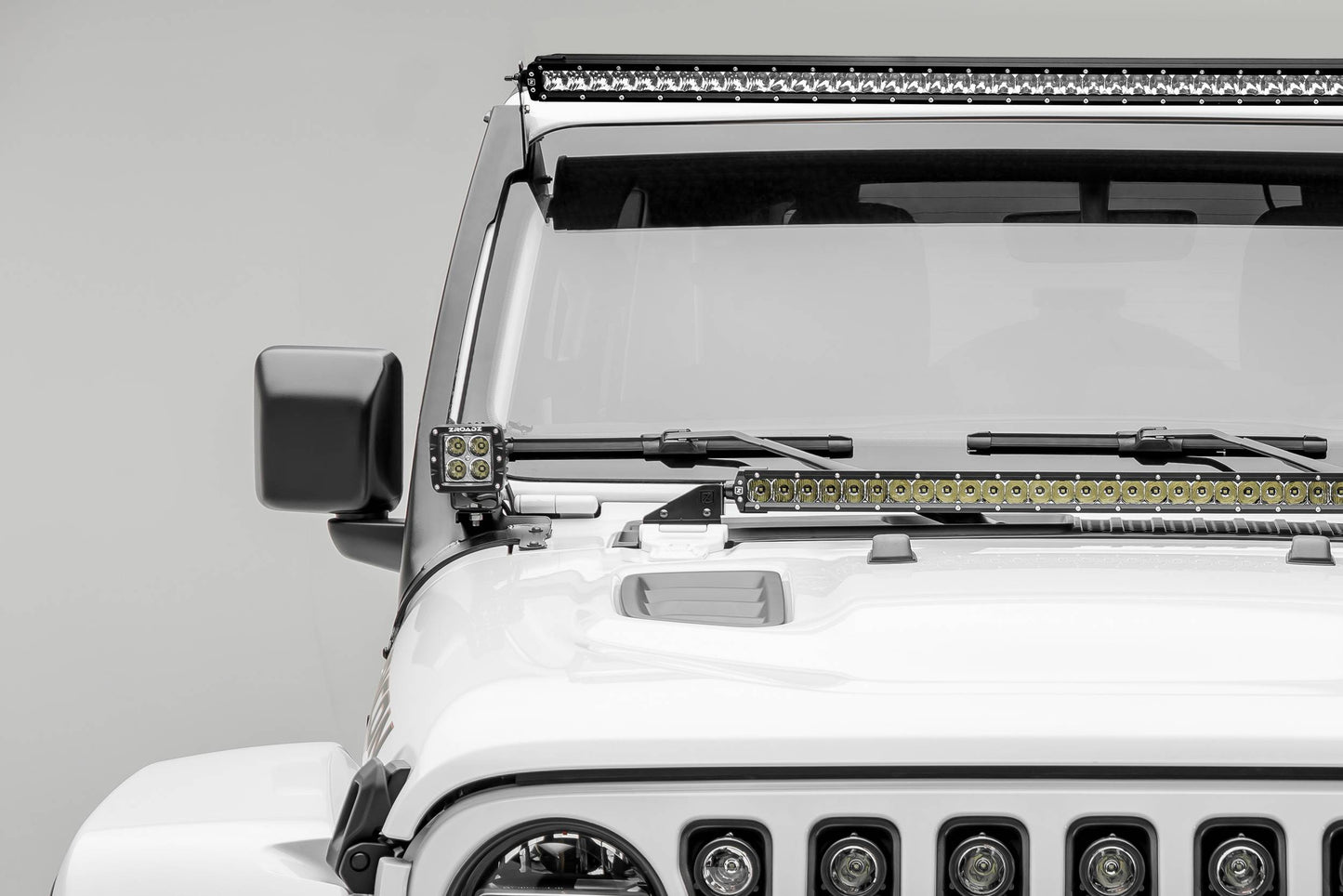 ZROADZ Z374831-KIT2S Black Mild Steel Front Roof LED Kit Fits 2019-2023 Jeep Gladiator