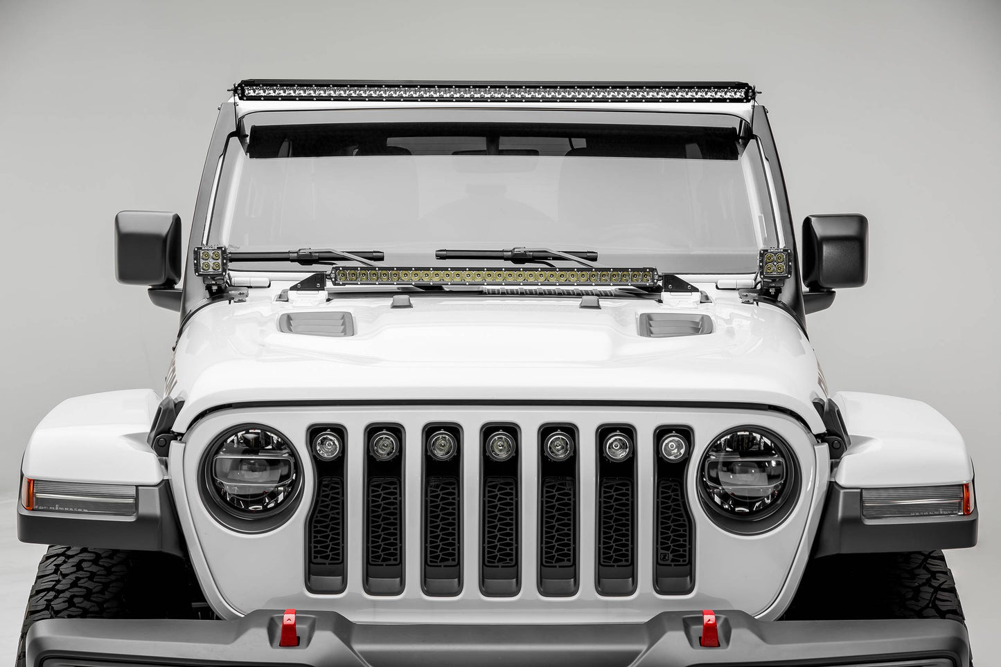 ZROADZ Z374831-KIT2S Black Mild Steel Front Roof LED Kit Fits 2019-2023 Jeep Gladiator