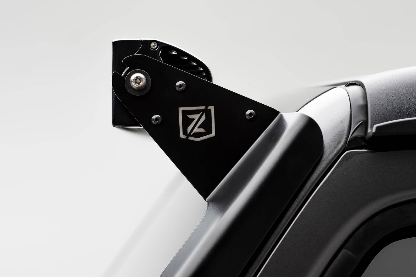 ZROADZ Z374831-BK2 Black Mild Steel Front Roof LED Bracket Fits 2019-2023 Jeep Gladiator