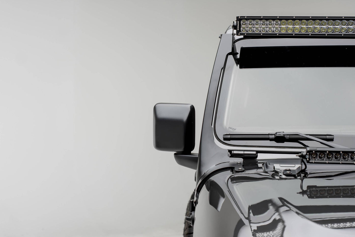 ZROADZ Z374831-KIT Black Mild Steel Front Roof LED Kit Fits 2019-2023 Jeep Gladiator