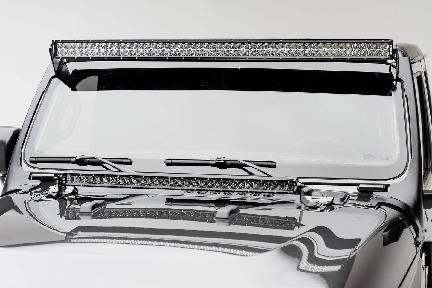 ZROADZ Z374831-KIT Black Mild Steel Front Roof LED Kit Fits 2019-2023 Jeep Gladiator