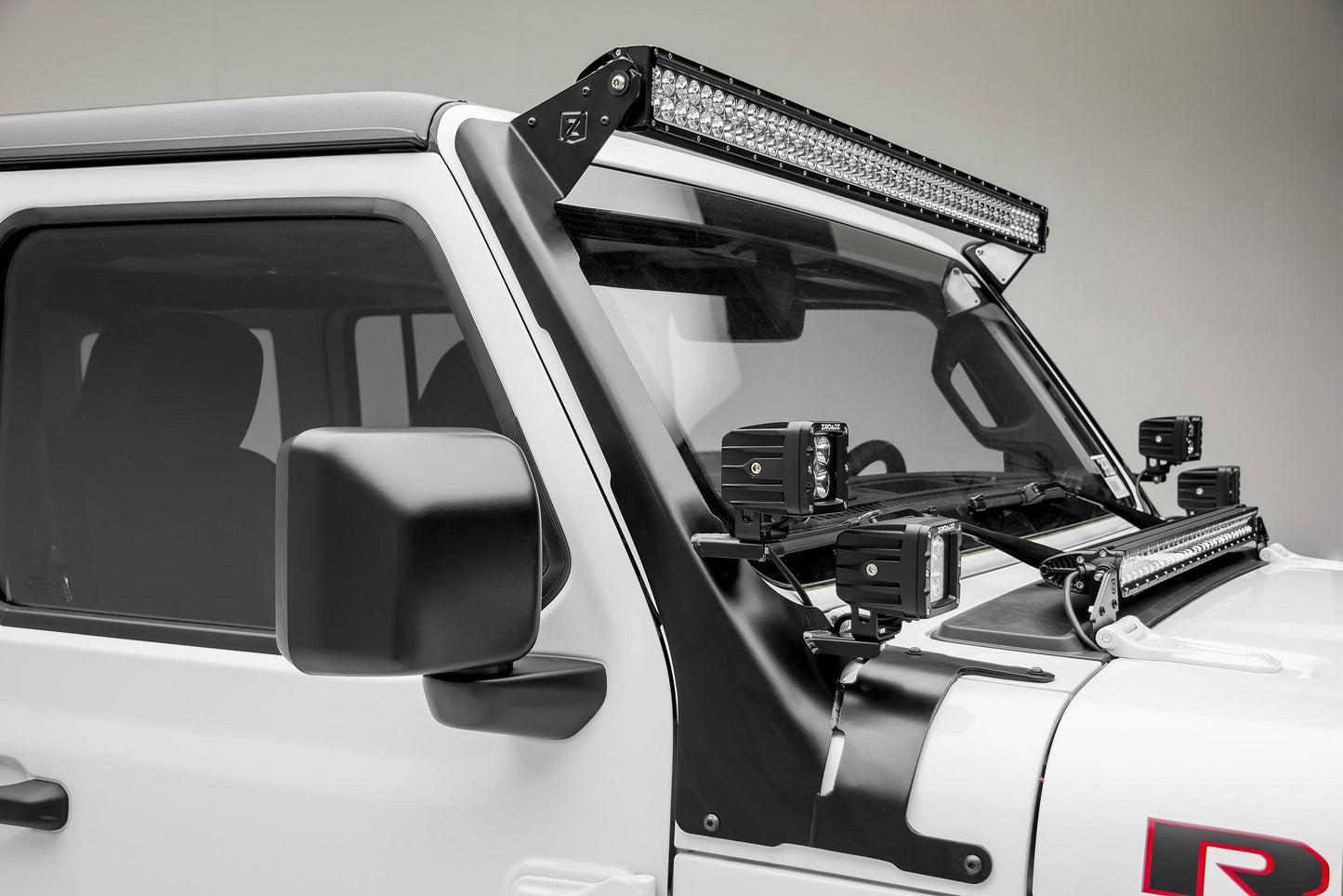 ZROADZ Z374831-KIT4 Black Mild Steel Front Roof LED Kit Fits 2019-2023 Jeep Gladiator