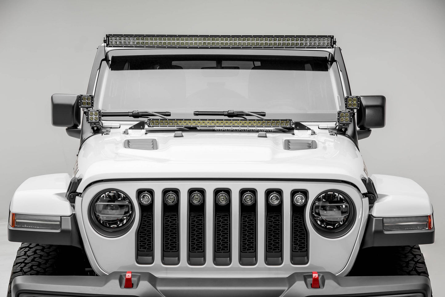 ZROADZ Z374831-KIT4 Black Mild Steel Front Roof LED Kit Fits 2019-2023 Jeep Gladiator