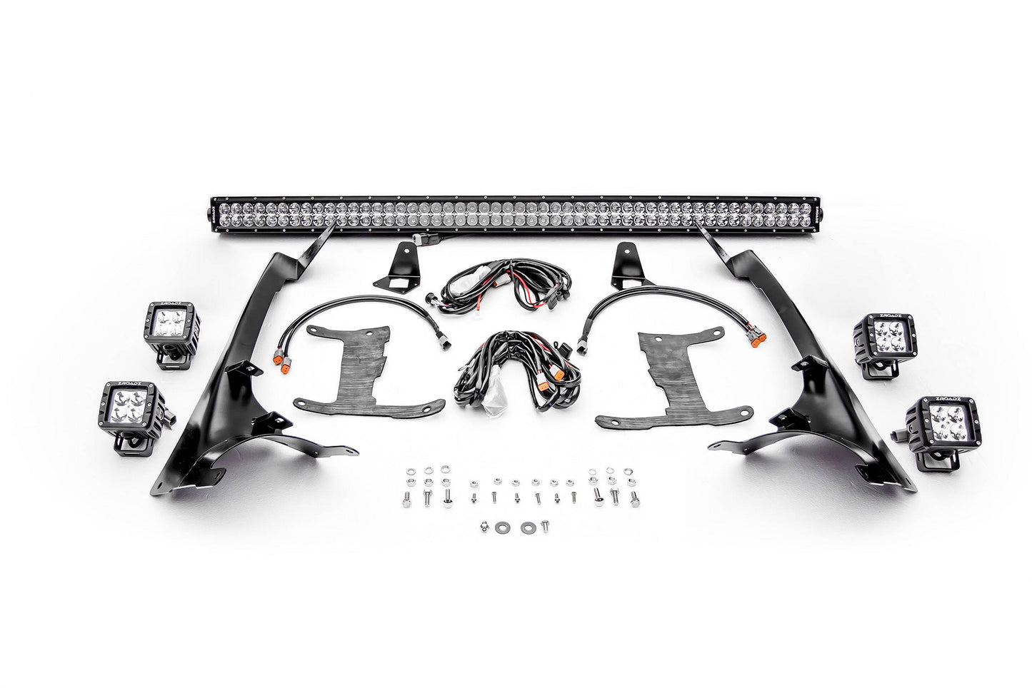 ZROADZ Z374831-KIT4 Black Mild Steel Front Roof LED Kit Fits 2019-2023 Jeep Gladiator
