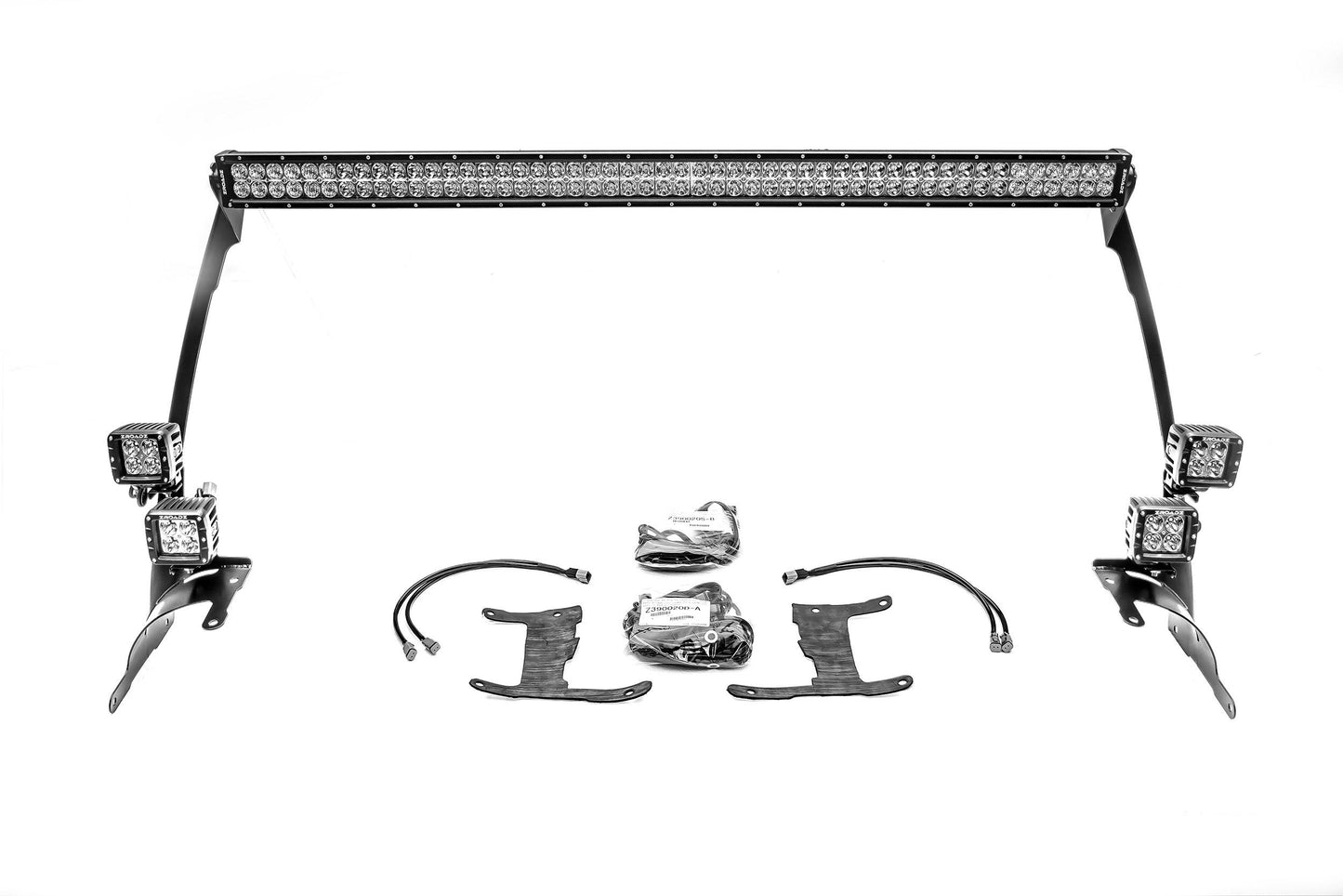 ZROADZ Z374831-KIT4 Black Mild Steel Front Roof LED Kit Fits 2019-2023 Jeep Gladiator