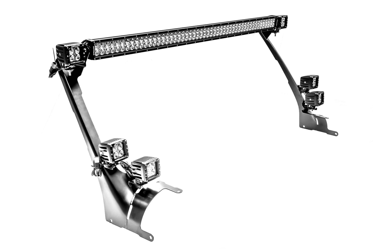 ZROADZ Z374831-KIT4 Black Mild Steel Front Roof LED Kit Fits 2019-2023 Jeep Gladiator