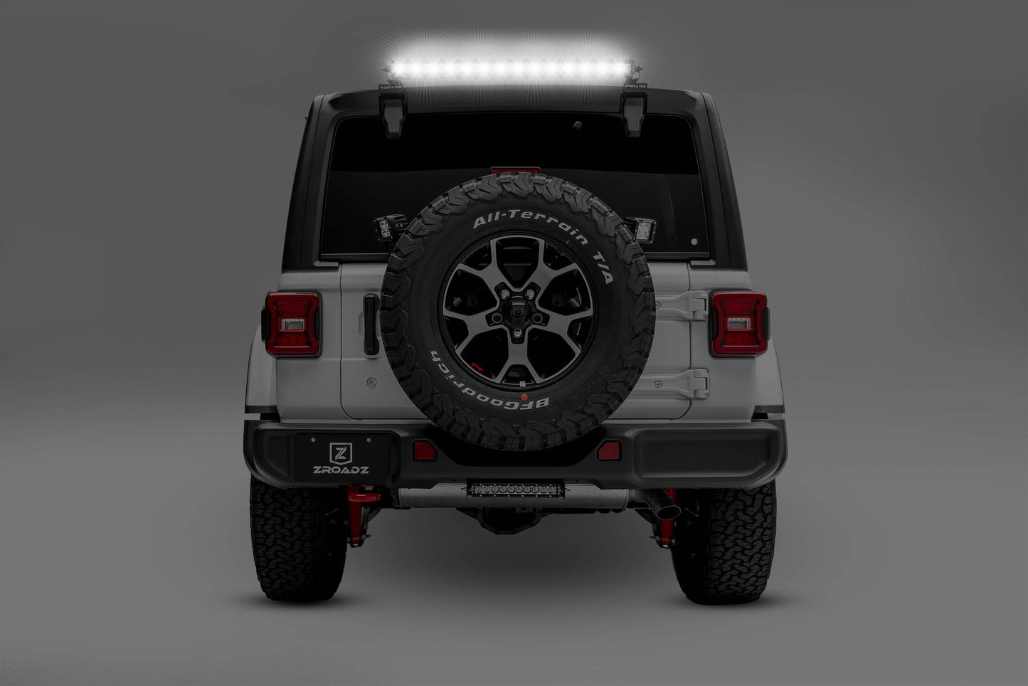 ZROADZ Z394931 Black Stainless Steel Rear Window LED Bracket Fits 2018-2023 Jeep Wrangler JL Wrangler JLU