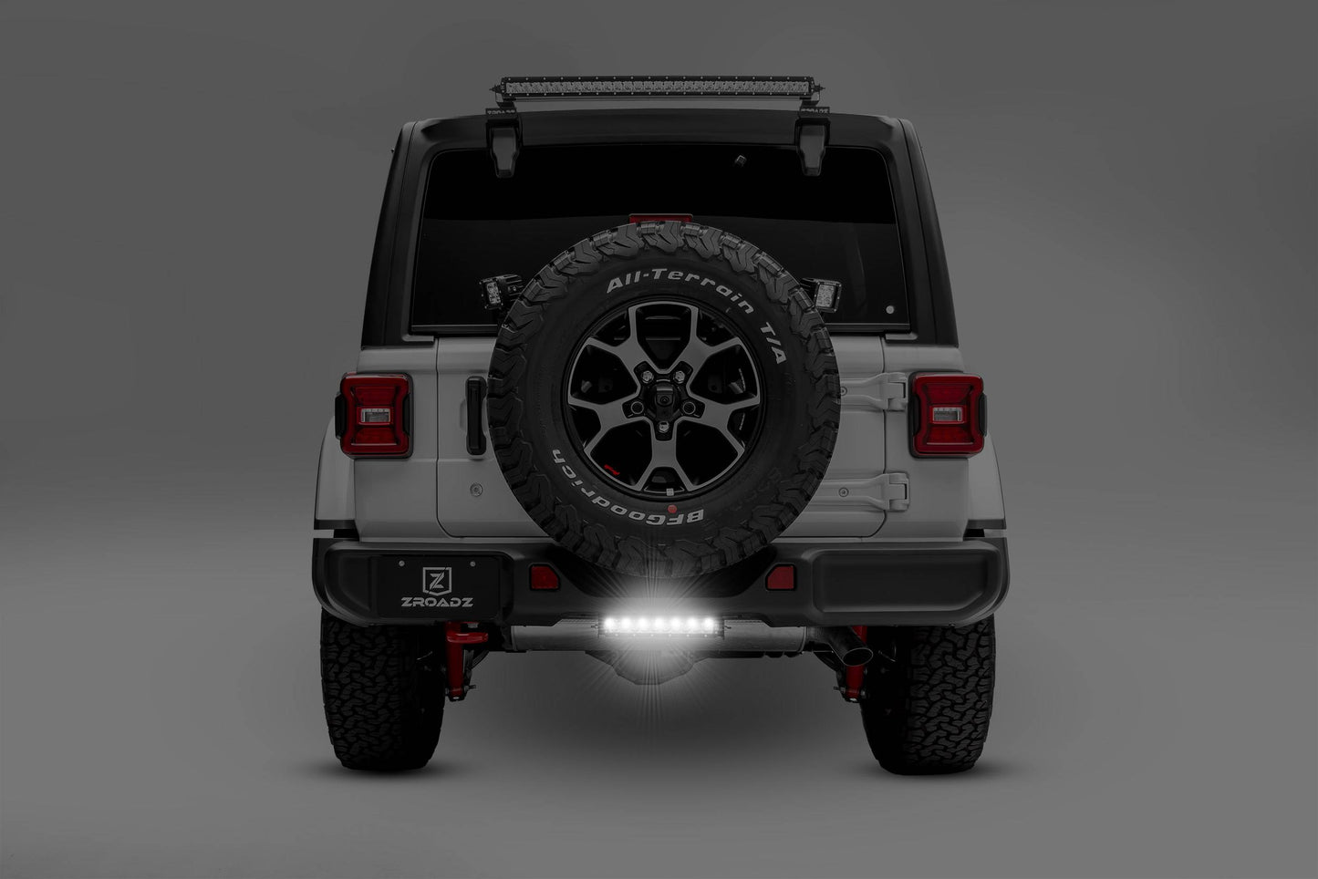 ZROADZ Z384931 Black Stainless Steel Rear Bumper LED Bracket Fits 2018-2023 Jeep Wrangler JL Wrangler JLU