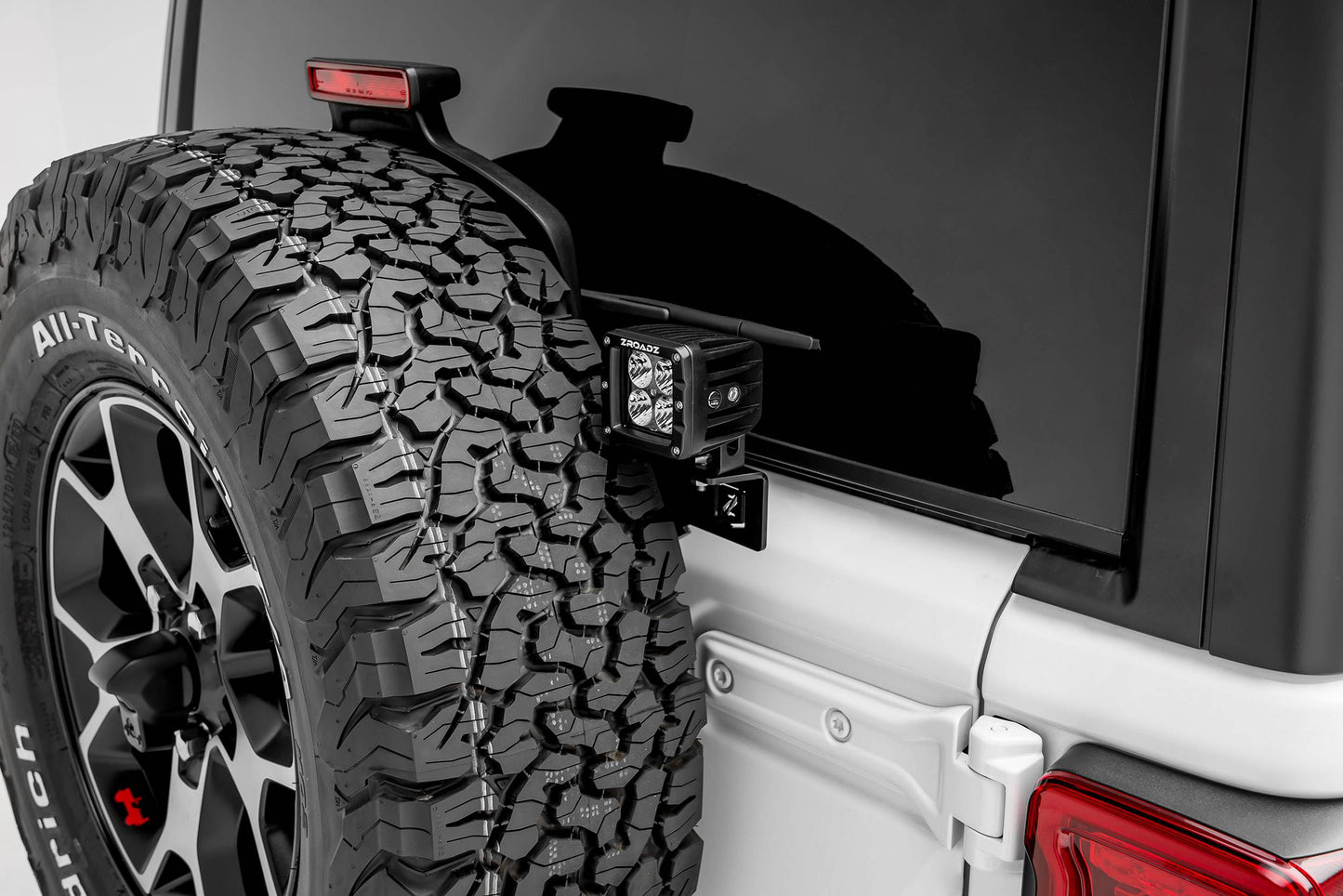 ZROADZ Z394951-KIT Black Mild Steel Rear Tire Carrier LED Kit Fits 2018-2023 Jeep Wrangler JL Wrangler JLU