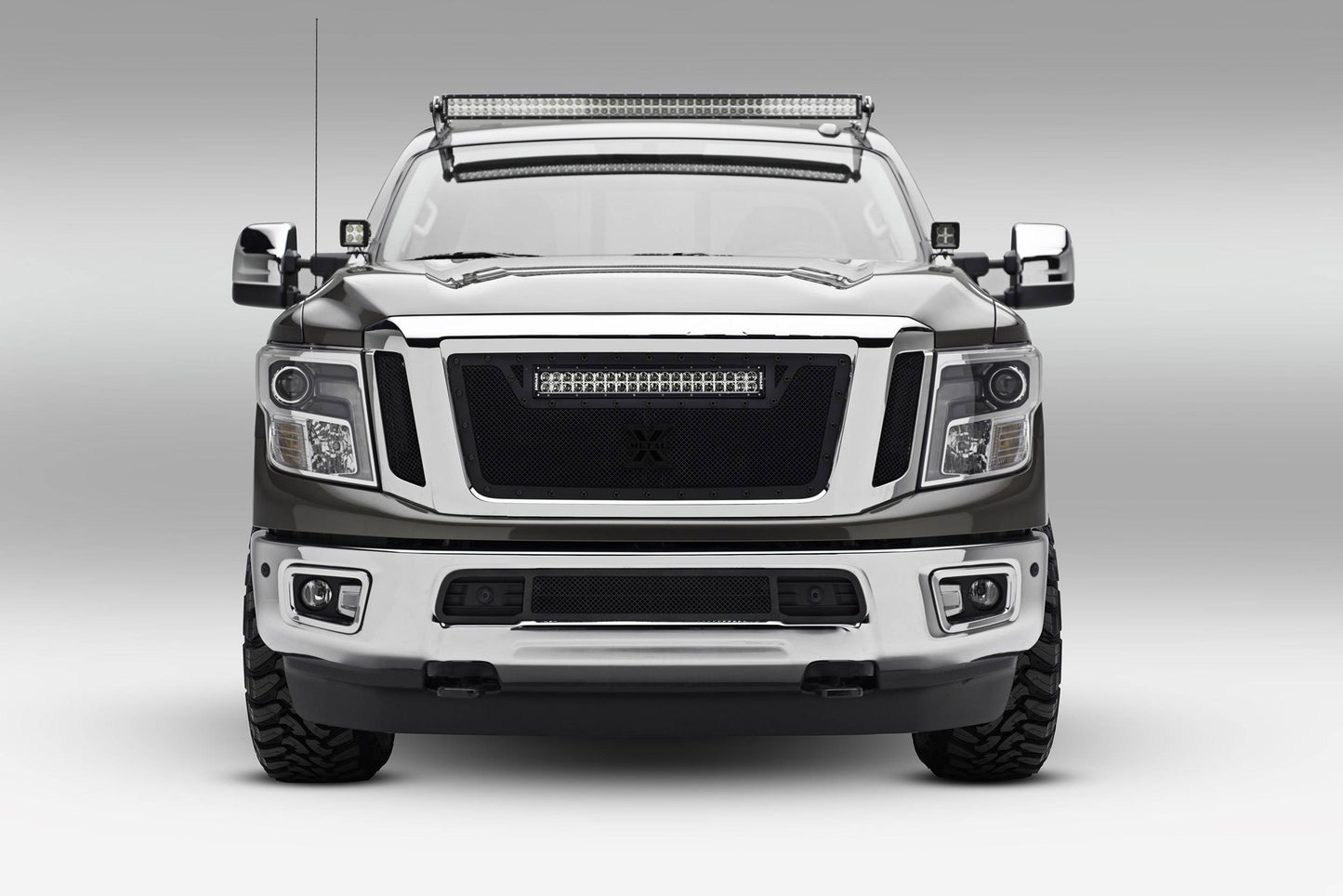 ZROADZ Z337581 Black Mild Steel Front Roof LED Bracket Fits 2016-2019 Nissan Titan